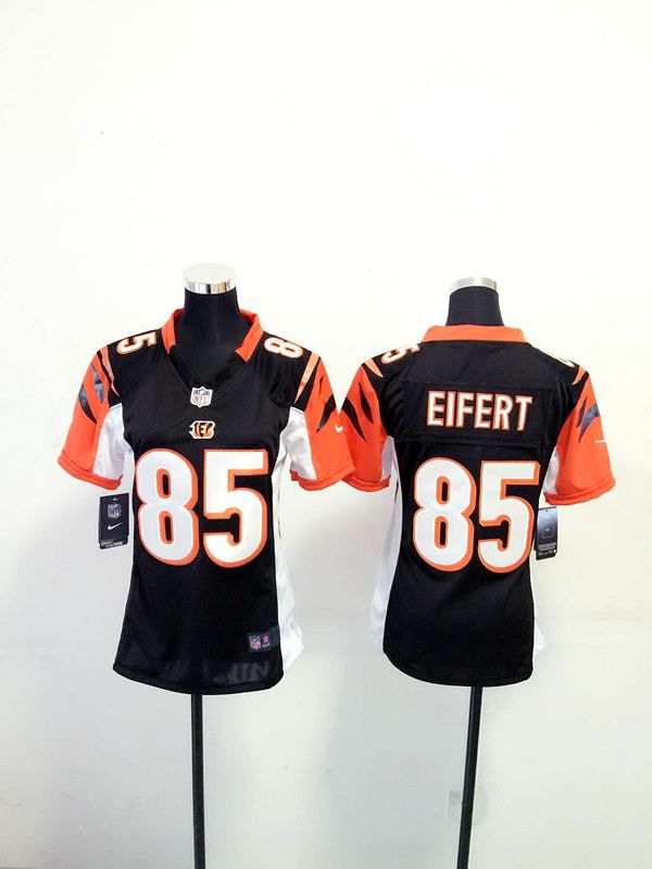 Women Cincinnati Bengals #85 Tyler Eifert Black Nike NFL Jerseys->->Women Jersey